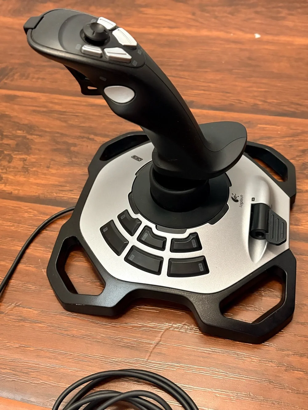 Logitech Black and Silver USB Flight Joystick Controller